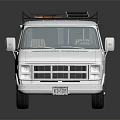 Modern bus minibus minivan driverless bus 3d model