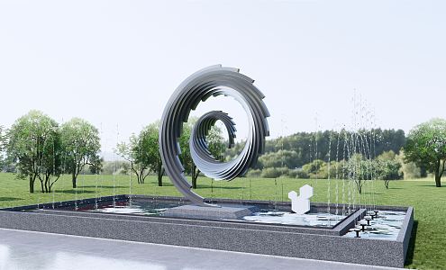 Modern Urban Sculpture Landscape Sculpture 3d model