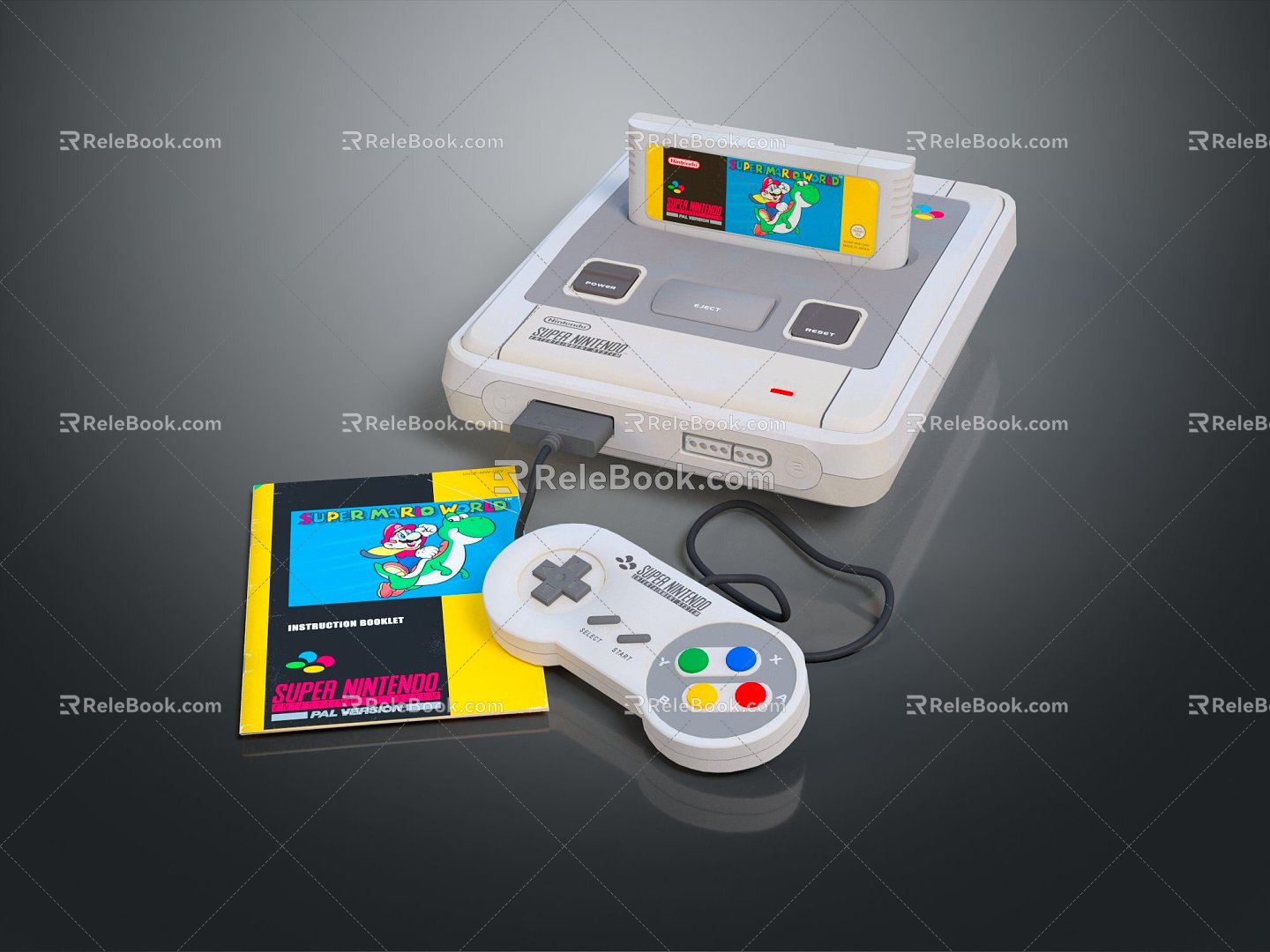 Modern game console home game console Nintendo game console vintage game console 3d model