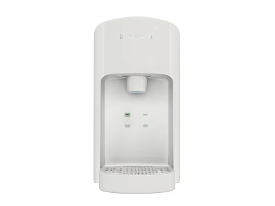 White Public Facility Water Dispenser With Indicator Light And Drip Tray 3d model