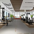 Modern Fitness Gym Interior With Spacious Layout Workout Equipment And Large Windows