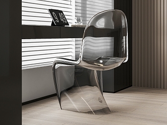 Modern Leisure Chair Acrylic Leisure Chair Office Chair Single Chair 3d model