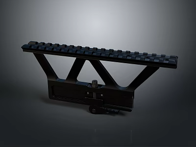 Weapon Tactical Rail System With Metal Mounting Bracket And Durable Structural Design 3d model