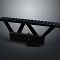 Weapon Tactical Rail System With Metal Mounting Bracket And Durable Structural Design 3d model