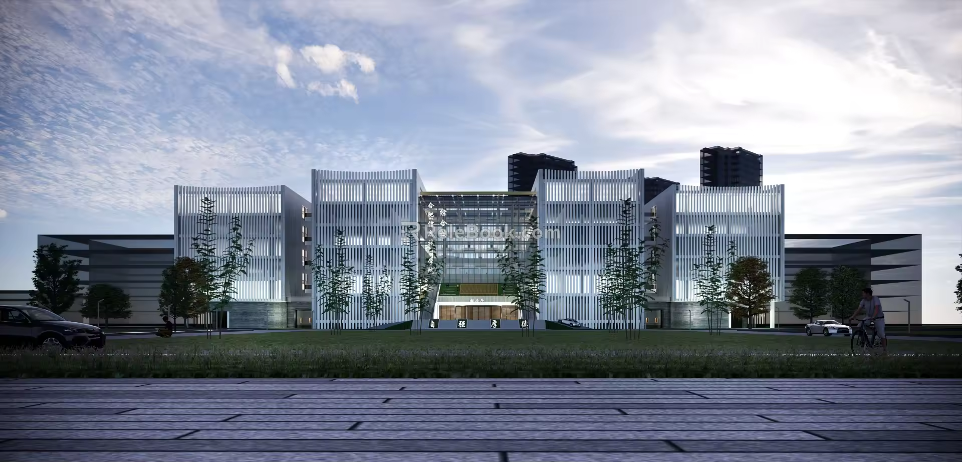modern teaching building school teaching building 3d model