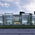 modern teaching building school teaching building 3d model