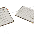 Two Clipboards With Printed Forms And Pens On White Background