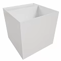 Sleek White Cube Shaped Washbasin With Minimalist Design For Modern Bathroom Decor