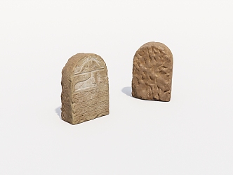 Engraving stone tablet 3d model