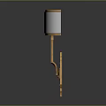 Elegant Golden Wall Sconce Lighting Combination With White Shade And Intricate Carved Design