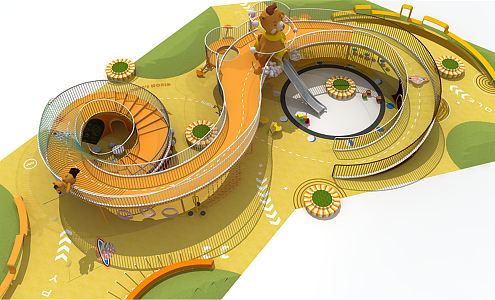 Modern Amusement Equipment 3d model