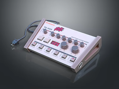 PhysioTrac PM 5000 Pain Relief Stimulator Featuring Knobs Buttons Digital Display And Power Cord 3d model