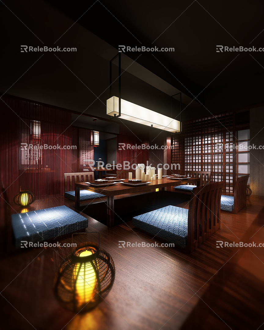 Japanese Sushi Restaurant 3d model