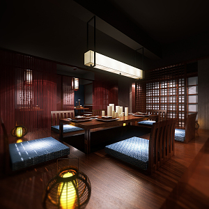 Japanese Sushi Restaurant 3d model