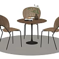 Leisure Table and Chair Negotiation Table and Chair Dining Table and Chair 3d model
