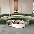 Bow sofa coffee table sofa background wall 3d model