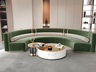 Bow sofa coffee table sofa background wall 3d model
