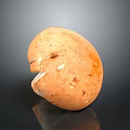 Fresh Single Orange Brown Mushroom With Smooth Surface And Natural Detailed Texture