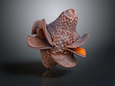 Natural Agricultural Crop Featuring Rough Textured Surface And Multi Layered Brown Orange Form 3d model