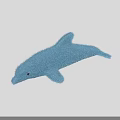 Soft Blue Stuffed Dolphin Toy Cute Plush Design For Kids Playtime Fun