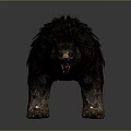 3D Rendered Fierce Bear With Thick Fur And Open Mouth