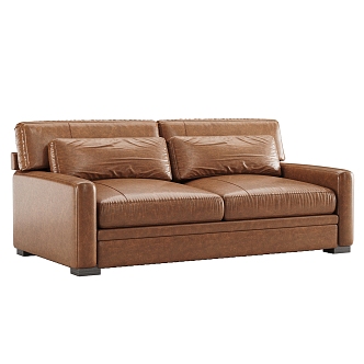 Winston Leather Sofa 3d model