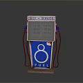 Vintage Self Service Fuel Pump With 8 Fuel Logo And Price