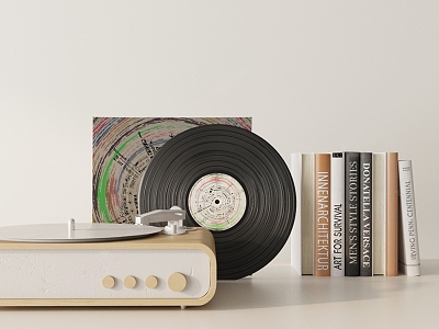 Modern record player book record player ornaments combination model