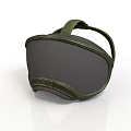 Green Protective Goggles With Dark Tinted Lens Sturdy Frame And Elastic Strap Design