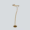 Modern Gold Metal Floor Lamp With Slim Stand For Living Room Decor