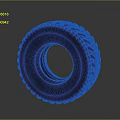 Black Heavy Duty Car Tire With Deep Tread For Off Road Driving