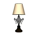 Vintage Style Table Lamp With Decorative Base Beige Lampshade And Warm Lighting