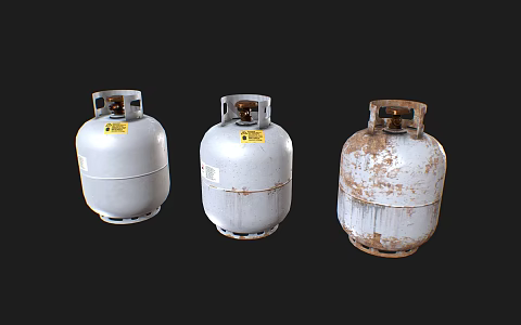 Industrial LOFT Gas Tank Propane Tank Chemical Storage Tank 3d model
