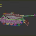 Modern Military Main Battle Tank With Heavy Armor Long Barrel And Tracked Design