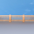 Railing Guardrail Fence 3d model