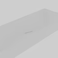Sleek White Rectangular Countertop Washbasin with Modern Minimalist Design for Bathroom