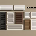 Poliform Blinds Collection With Various Colors And Different Designs For Home Interior 3d model