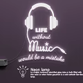 Creative Neon Light Fixture Combinations With Glow Tube And Decorative Slogan