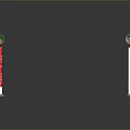 Golden Scepters With Red Decor Green Gemstones On Black Smooth Surface Reflection Gray Gradient Background