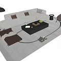 Sofa Coffee Table Combination Sofa Living Room Sofa Coffee Table Coffee Table 3d model