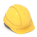 Yellow Safety Helmet For Construction Work Protective Head Gear With Durable Design 3d model