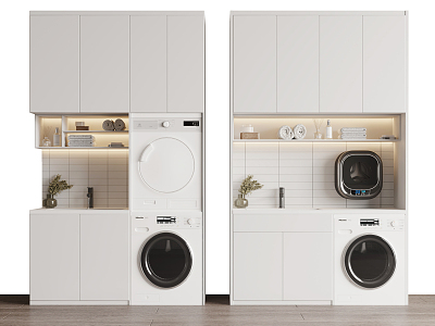 Modern washing machine cabinet model