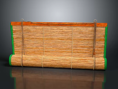 Modern roller shutter Bamboo curtain Bamboo curtain 3d model