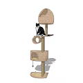 Modern cat climbing frame 3d model