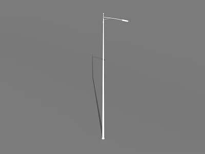 Modern White Outdoor Street Light With Sleek Design And Tall Pole For Road Illumination 3d model