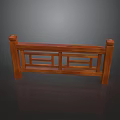 Carved Wooden Railing Furniture With Traditional Design And Brown Finish