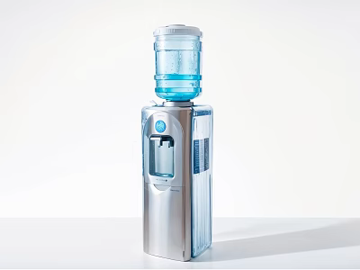 Stainless Steel Floor Standing Water Dispenser as Essential Office Appliance for Daily Hydration 3d model