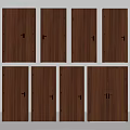 Classic Wooden Hinged Doors With Various Designs And Traditional Patterns 3d model