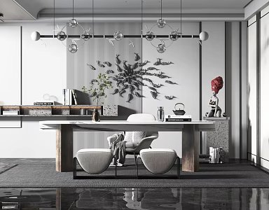 Modern Study Simple Study 3d model