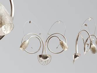 Modern special-shaped chandelier multi-head chandelier 3d model